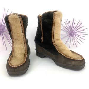 Snowland Vintage / Brown Tan Faux Fur Waterproof